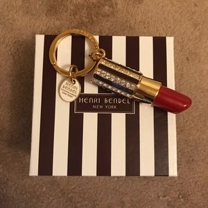 Henri Bendel Lipstick keychain with box